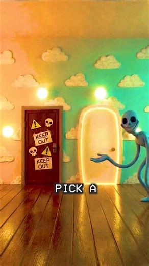 MrLuminous on Instagram: "Pick the right door ! #6 Will you trust the blue alien ? 👽 #pickadoor"