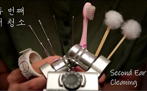 【Sensitive】耳朵清洁（胶带粘贴音+金属掏耳勺+竹制掏耳勺+塑料手套+鹅毛棒+大硅胶刷+牙刷+镊子）Ear Cleaning No Talking