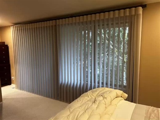 Just installed a new Norman SmartDrape and we’re in love. Soft, warm light and modern style instantly elevates the whole space. #Pugerudes #normanwindowfashions #windowtreatment | Pugerudes