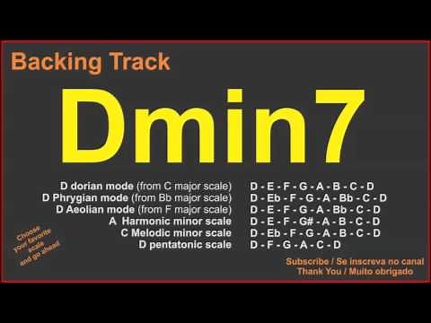 Dmin7 - Dm7 - Ré menor 7 - Backing track ** With Scale Suggestions **