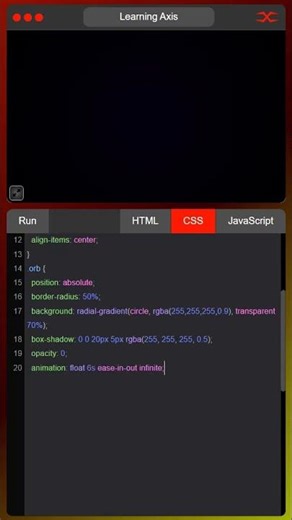 Floating Light Orbs | HTML CSS JavaScript