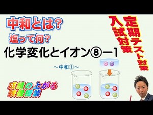 化学変化とイオン⑧－１ ～酸とアルカリを混ぜたときの変化①～ 中和とは