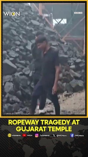 Gujarat Ropeway Accident: At Least 6 Dead as Cable Wire of Ropeway Cargo Snaps at Gujarat Temple