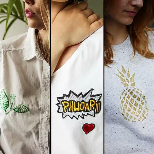 3 Upcycling DIYs – Sticken, Bügelfolie, Patches