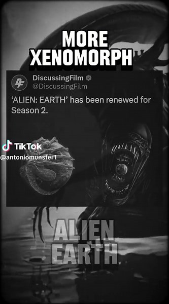 I can’t believe this news FX actually renewed Alien: Earth for a second season! This prequel series set in 2120, created by Noah Hawley, looked doomed after that horrible last episode, but it’s officially coming back. Production of a new deal with FX. I want to see those Xenomorphs go completely insane on these humans AntonioMunster #alienearth #xenomorph #xenomorphqueen #alienxenomorph #alienearthfx