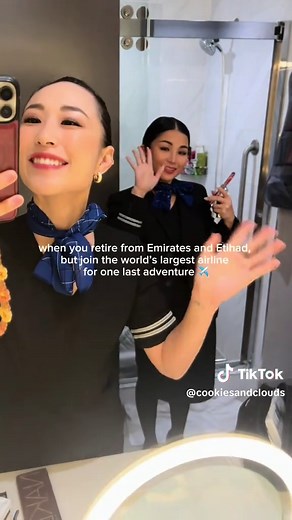 because third time’s the charm ✈️ #aviation #avgeek #emiratesairlines #etihad #unitedairlines #flightattendant #cabincrew #traveltiktok #海外生活 #旅行