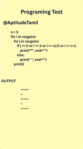🔠 Alphabet pattern Aptitude test preparation.Watch our playlist for more different patterns printing