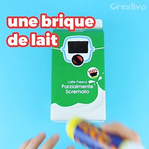 26K views · 126 reactions | Voici comment construire une tirelire à partir d'une brique de lait ! | Creativo France | Facebook