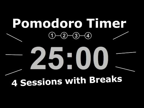 2 Hour Pomodoro Timer (Quiet and Minimal) for Deep Focus