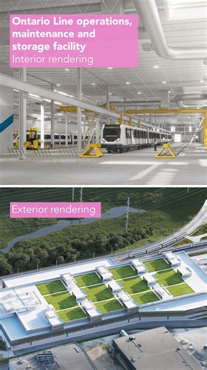 Every train needs a home. Ours is taking shape in Thorncliffe Park! 🏗️ Check out the progress we’re making on the Ontario Line’s future operations, maintenance and storage facility (OMSF) — the 175,000-square-metre home base where Ontario Line trains will be cleaned, stored and maintained for daily service. The facility will include a maintenance building, train wash and power substation to help keep our trains running in top shape. Take a peek at the main maintenance building coming to life! L
