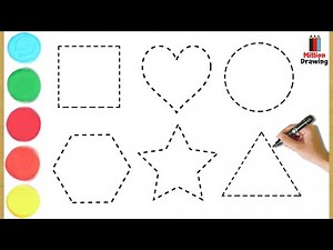 How To Draw Easy Shape Drawing and Toddlers_ Child Art| Shapes Song Kindergarten Learning Videos#486