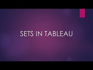Sets in Tableau