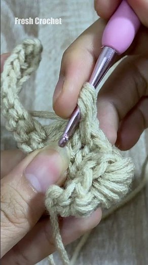 2-ROW CROCHET BRICK STITCH 🧶 EASY & CUTE! #easycrochet #crochetforbeginners #freecrochetpattern