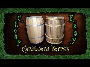 CHEAP and EASY Cardboard Barrels DIY 🏰 Medieval Larp How To Make Crafts