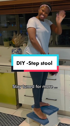 DIY - stepping stool anyone ? Let me show you how to make a step stool . #stepstool #diybyndivhuwo #DIY #diyproject #southafrica