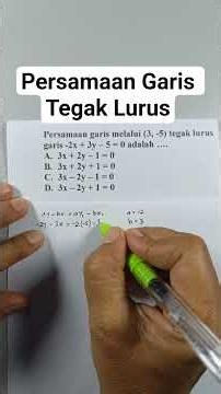 cara cepat menentukan persamaan garis tegak lurus #maths #fypyoutube #caracepat #persamaangaris