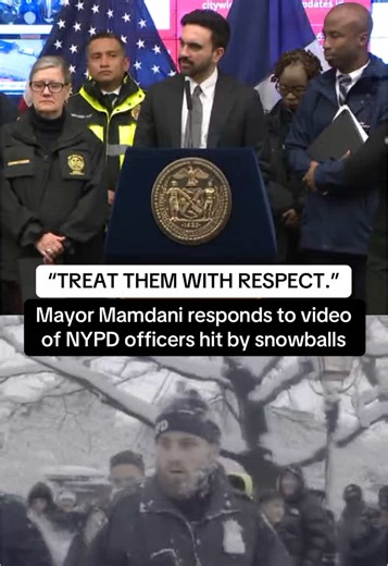 Mayor Mamdani Urges Respect for NYPD After Snowball Incident