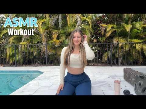 ASMR Workout With Me in my Backyard (Whispered)