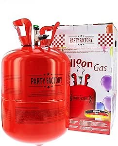 Party Factory Helium balloon gas for up to 50 balloons | helium bottle 14.1 cu gas filling foil balloons | party wedding