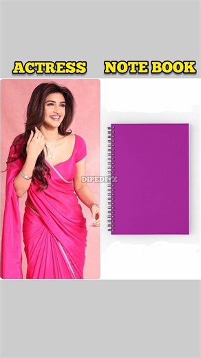 Actress 🆚 Note Book 📚 || #shorts #viral #sreeleela #saipallavi