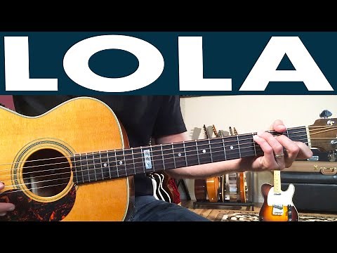 How To Play Lola On Guitar | Kinks Guitar Lesson + Tutorial + Chords On-Screen