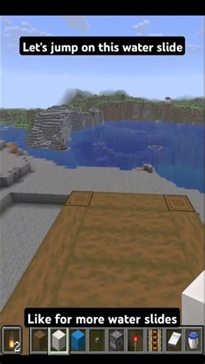 Minecraft Water Slide Build 😍 #shorts #minecraft #short