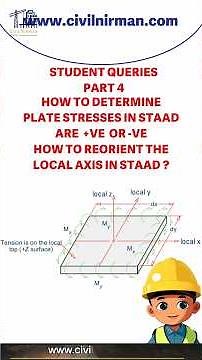 How to Determine Plate stresses in STAAD? whether they are positive or negative?? #Staad Pro tips