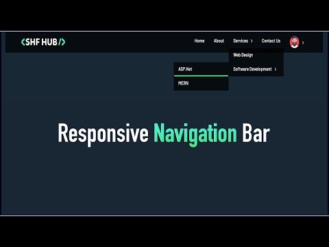Creating a Stunning Responsive Navigation Bar with Submenu | HTML, CSS & JavaScript | Bangla