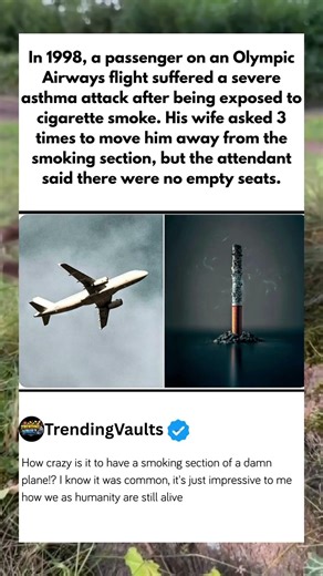 In 1998, a passenger on an Olympic Airways flight suffered a severe asthma attack #trending