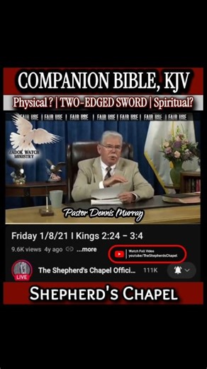 5.1K views · 138 reactions | ☆ Shepherd's Chapel Bible Studies | Full Video Link In Comments Section ☆ #shepherdschapel #christianity #companionbible #strongsconcordance #shepherdschapelstudents #thezadok #TruthInTheWord #scripturetruth #EyesToSeeEarsToHear | ZADOK WATCH Ministry | Facebook