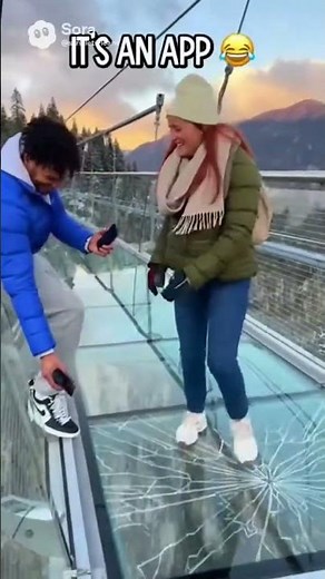 Glass Bridge 😂 BREAKING Prank 🤯😳| Funniest Video 2025 | Viral Scary trending Prank #shorts