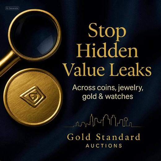 STOP before you sell! Get the REAL value of your coins or collectibles. Dallas experts reveal: • Verified comps • Detailed notes • Current market data No more guessing games! | Gold Standard Auctions
