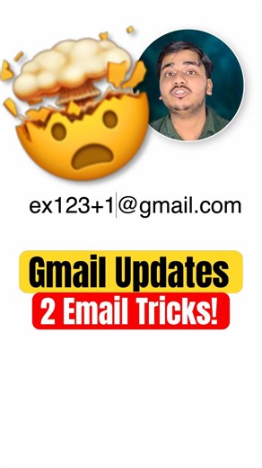 Shagun Verma on Instagram: "2 Email ID Tricks: 99% Mobile Users नहीं जानते! #reels #google #techtips #tech #chaskaforyou Hum dekhenge Email ID ki 2 Useful Tricks joki sabhi Mobile Phone Users ko jarur pata honi chahiye- 1. Plus Addressing: Ye ek simple Gmail ka feature hai jismein aap apni Email ID mein plus add karke custom email ID bana sakte ho, joki sab same email address ko hi represent karti hain. 2. Google ne recently announce kiya hai ki aap jald hi apni Email ID ko change (edit) kar pao
