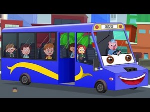 Räder auf dem Bus | Blauer Bus | Nursery Rhymes | Wheels On the Bus