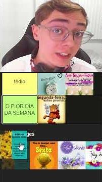 Qual é o melhor dia da semana? #tierlist #curiosidade