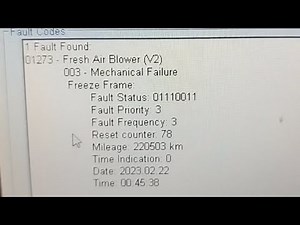01273 fresh air blower (V2) mechanical failure, fan not working. Aeroterma blocată VW Passat B6.