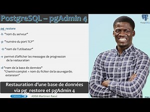 Restauration d’une base de données via pgAdmin 4 et pg_restore - PostgreSQL #37
