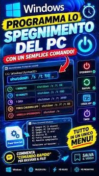 🔥 Windows: programma lo spegnimento automatico del PC con un semplice comando! 💻⏱️