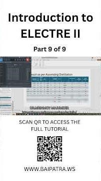 Introduction to ELECTRE II PART 9 OF 9 D