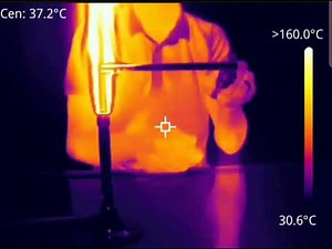 Conduction in solid - visualisation using a thermal camera