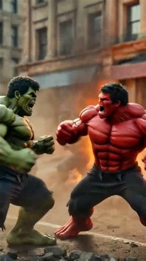 Clash of the Gamma Giants: Hulk vs. Red Hulk#shorts #america