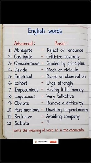 12 Advanced English Words Challenge | Guess the Meaning of Satiate