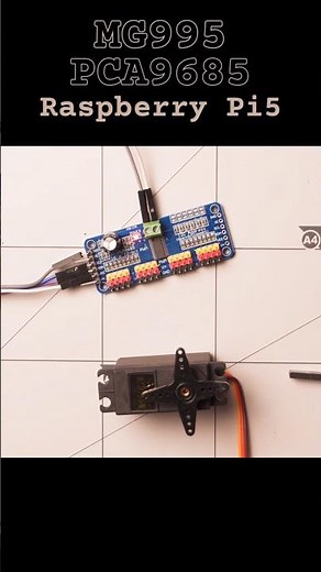 MG995 Servo PCA9685 on Raspberry Pi 5 #raspberrypi #servomotor #adafruit #mg995 #pca9685