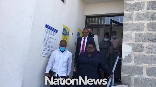 Roger Forde (KC), one of the attorneys representing Neil Rowe, addressed the media this morning outside the Oistins Magistrates' Court. ( Video by Jameel Springer) | The Nation Barbados