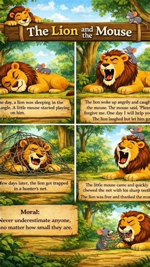 Lion and mouse storie ❤️🎊
