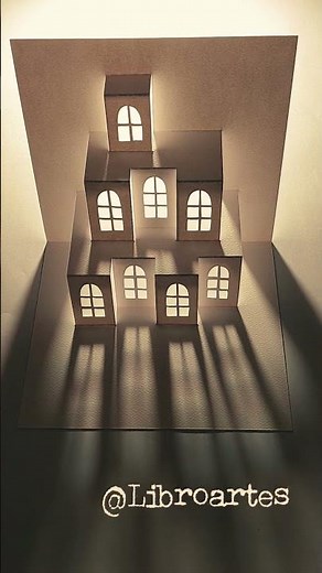 Pop Up Building (Kirigami Tutorial) #paperart #popup #paperengineering #paperart