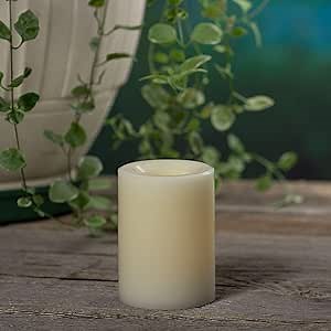 Sterno Home Premier All-Weather Wax Flameless LED Candle, 3-Inch by 8-Inch, Cream