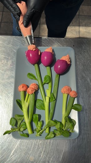 12K views · 47 reactions | Tulip Deviled Egg! Tulip-inspired tasty treats  | Chefclub Canada | Facebook