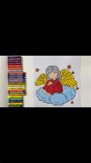 How to draw cute angle #shorts #drawing #learning