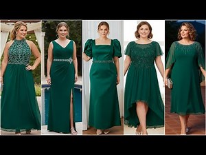 Plus Size Mother of The Bride Dresses in Emerald Green Color - Formal Dark Green Wedding Gowns 2025